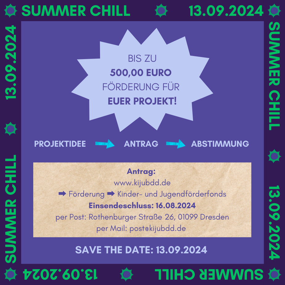 Ankündigung: 13.09.24 Summer Chill/ Jugendforum